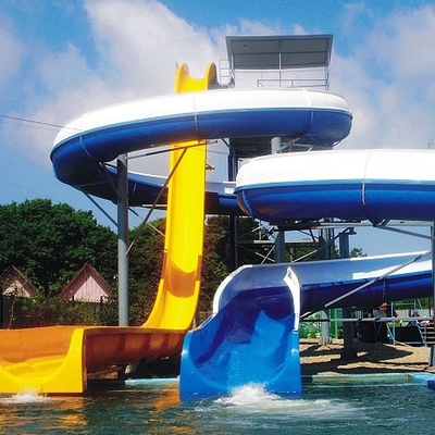 Glissière de vitesse de fibre de verre, glissière de radeau de parc aquatique, équipement fait sur commande de glissières d'eau