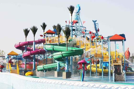 Jeux de parc d'Aqua de Chambre de l'eau de fibre de verre de Gaint avec la glissière d'eau pour l'amusement de famille