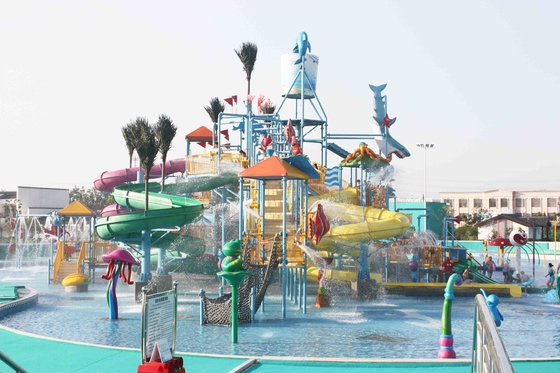 Jeux de parc d'Aqua de Chambre de l'eau de fibre de verre de Gaint avec la glissière d'eau pour l'amusement de famille