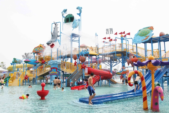 Terrain de jeu d'Aqua de parc à thème de l'eau de bateau de pirate avec la structure métallique