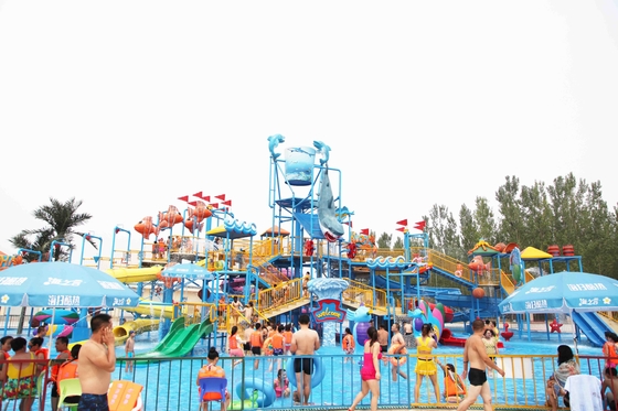 Terrain de jeu d'Aqua de parc à thème de l'eau de bateau de pirate avec la structure métallique
