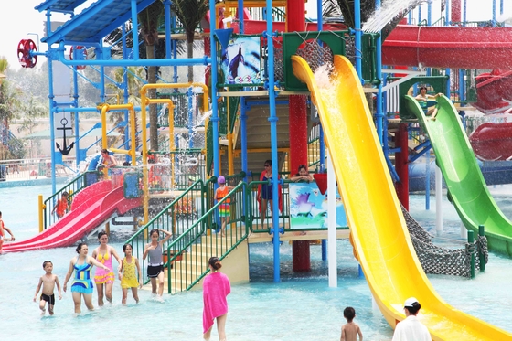 Structures extérieures de Chambre de l'eau de terrain de jeu d'Aqua, OEM d'équipement de parc aquatique