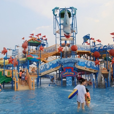 Structures extérieures de Chambre de l'eau de terrain de jeu d'Aqua, OEM d'équipement de parc aquatique