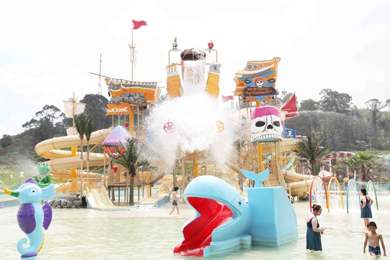Glissières d'eau amicales géantes d'enfants/adultes de terrain de jeu d'Aqua d'hôtel