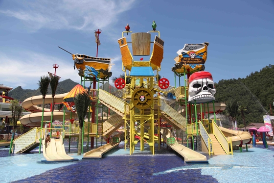 Combinaison drôle de glissières d'eau d'amusement de terrain de jeu d'Aqua avec la plus grande glissière d'eau pour la famille