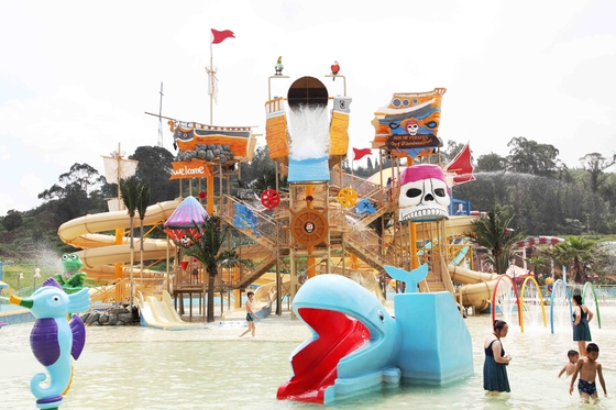 Équipements faits sur commande de parc aquatique de fibre de verre, terrain de jeu de Chambre de l'eau de Gaint