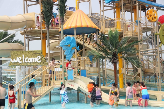 Structures aquatiques en acier de jeu de grand de l'eau de Chambre jeu de parc aquatique pour le parc d'attractions