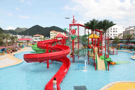 Le grand équipement de jeu de l'eau d'enfants/mini Chambre de l'eau avec des enfants glissent, 11.5*12.5*6.5m