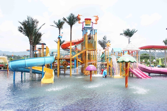 Qui respecte l'environnement interactif d'équipement de terrain de jeu d'Aqua de fibre de verre pour le parc aquatique