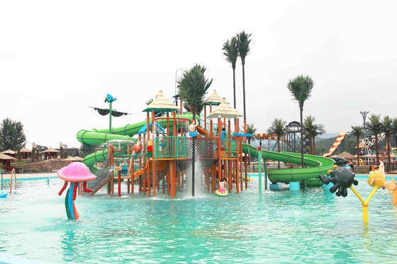 Le parc aquatique des enfants adaptés aux besoins du client, glissières d'eau de fibre de verre amuse plus de 400 invités