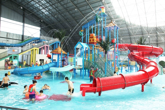 Les produits interactifs de fibre de verre d'équipement de terrain de jeu d'Aqua de fibre de verre/ont adapté des produits aux besoins du client de parc aquatique