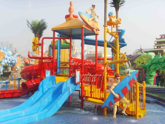 Terrain de jeu de l'eau de plusieurs de ruelles enfants de fibre de verre pour la construction de parc aquatique