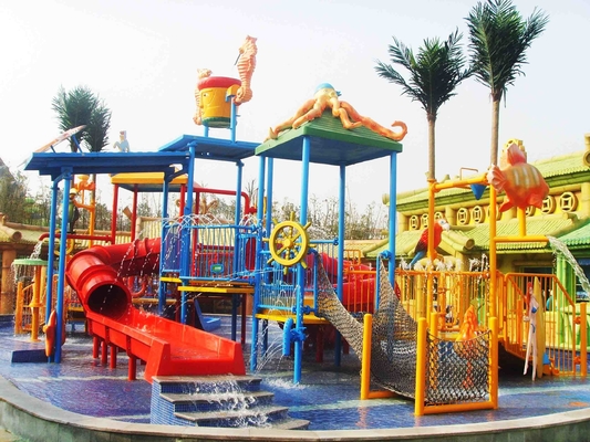 Terrain de jeu de l'eau de plusieurs de ruelles enfants de fibre de verre pour la construction de parc aquatique