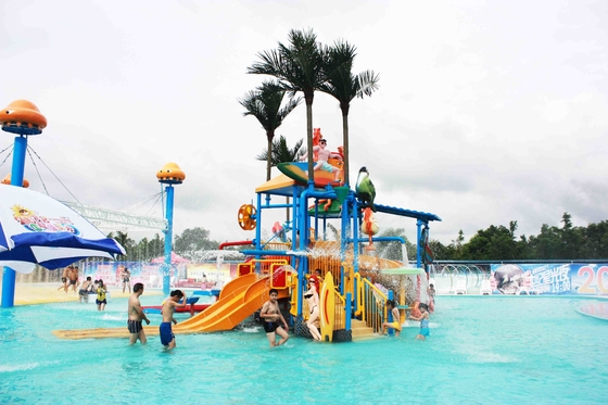Équipement interactif de Chambre de l'eau de fibre de verre/de terrain de jeu enfant en bas âge de glissière pour des cavaliers du parc aquatique 150/temps