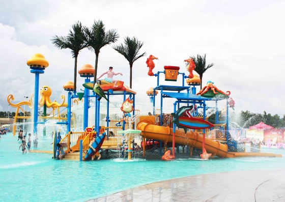 Projet de parc aquatique/glissière d'eau adaptée aux besoins du client durable de terrain de jeu eau des enfants grande