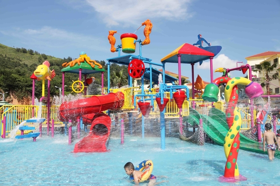 Chambre de l'eau de terrain de jeu de l'eau des enfants sûrs commerciaux extérieurs de fibre de verre pour le parc d'Aqua