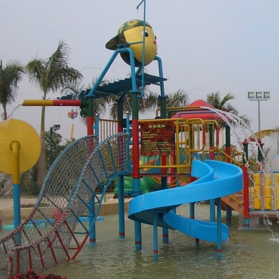L'équipement de terrain de jeu de l'eau des enfants faits sur commande, fibre de verre de jeu de l'amusement des enfants glisse pour le parc aquatique
