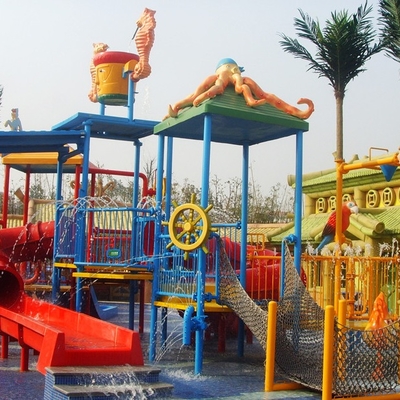Équipements de parc aquatique, terrain de jeu de l'eau des enfants pour 50 cavaliers 17,5 * 11 * 7m