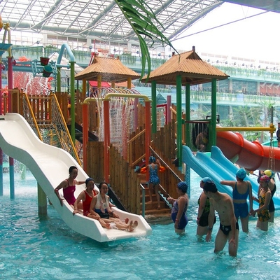 Système de terrain de jeu de l'eau des enfants de fibre de verre d'OEM, équipement de jeu de piscine