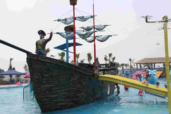 Équipement adapté aux besoins du client de parc aquatique de jeu d'Aqua de bateau/corsaire de pirate de fibre de verre