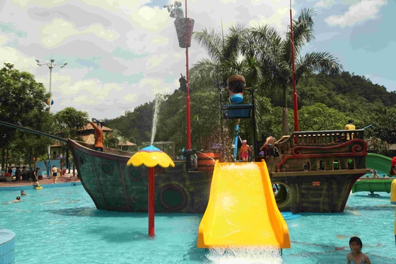 Grand bateau de pirate de fibre de verre de station de vacances pour les parcs aquatiques de thème, 19*13.6*9m