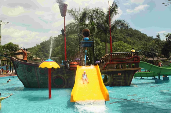 Grand bateau de pirate de fibre de verre de station de vacances pour les parcs aquatiques de thème, 19*13.6*9m