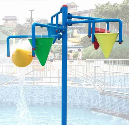 Terrain de jeu coloré d'équipement de parc de jet de carpe/eau des enfants