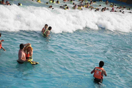 Équipement de piscine de vague de parc d'Aqua, machine de vague de Waterpark pour l'amusement de famille