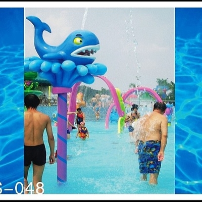 Équipement de jeu de jet de baleine de bande dessinée pour des adultes, profondeur d'eau de 0,3 - de 0.6m