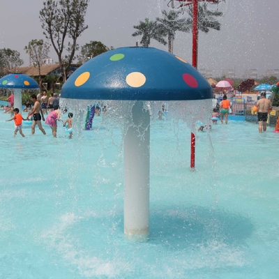 Équipement adapté aux besoins du client de Waterpark de champignon de jet de la fibre de verre/PVC pour des jeux d'enfants