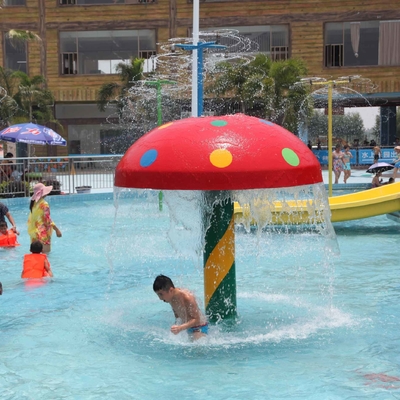 Équipement adapté aux besoins du client de Waterpark de champignon de jet de la fibre de verre/PVC pour des jeux d'enfants