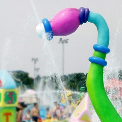 Jeu adapté aux besoins du client d'Aqua d'équipement de parc d'Aqua, fibre de verre, icône de jet de tournesol de PVC pour le parc aquatique
