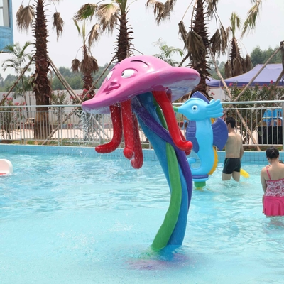 Équipement extérieur de parc de jet d'eau de fibre de verre/équipement aquatique de jeu pour des enfants