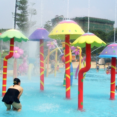 Équipement extérieur de parc de jet d'eau de fibre de verre/équipement aquatique de jeu pour des enfants