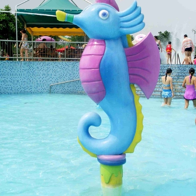 Hippocampe de bande dessinée de jet de jeux de l'eau de fibre de verre d'équipement de parc de jet d'enfants pour le parc aquatique