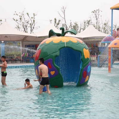 Terrain de jeu coloré d'équipement de parc de jet de carpe/eau des enfants