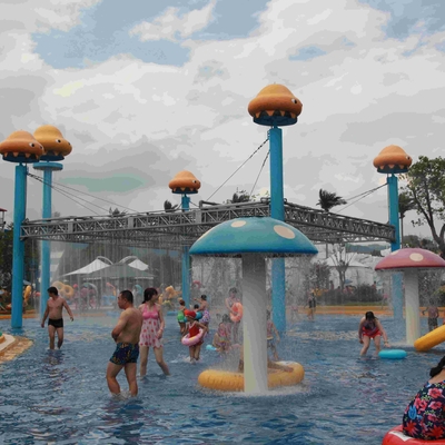 Équipement de parc de jet de groupe de champignon, glissière d'eau adaptée aux besoins du client de fibre de verre pour le parc aquatique