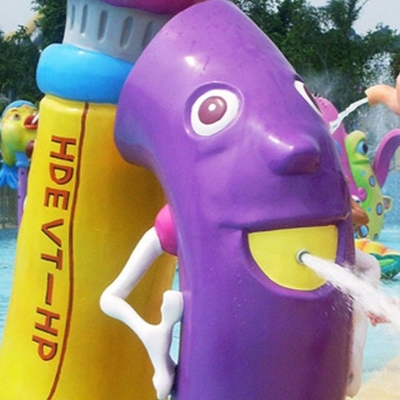 PVC, parc aquatique matériel de fibre de verre joue avec la pompe à eau dans le sprayground