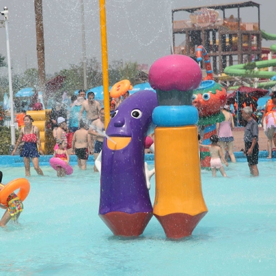PVC, parc aquatique matériel de fibre de verre joue avec la pompe à eau dans le sprayground