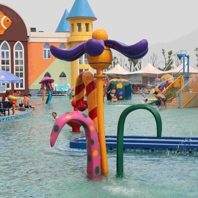 Équipement adapté aux besoins du client de terrain de jeu de l'eau de pulvérisation de fleur, équipement de parc d'attractions