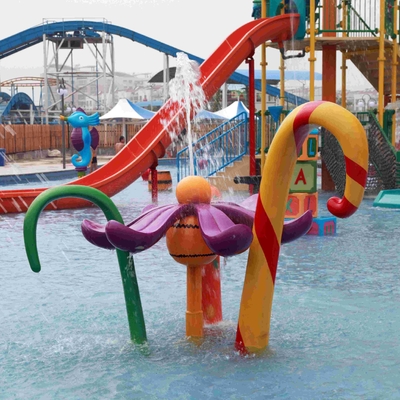 Équipement adapté aux besoins du client de terrain de jeu de l'eau de pulvérisation de fleur, équipement de parc d'attractions