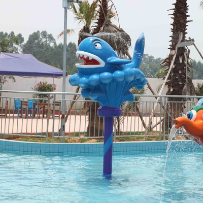 Équipement de jeu de jet de baleine de bande dessinée pour des enfants/adultes, profondeur d'eau de 0,3 - de 0.6m