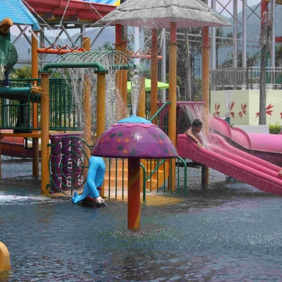 Champignon adapté aux besoins du client de bande dessinée d'équipement de parc d'Aqua de jet de PVC de fibre de verre formé
