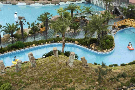 Parc aquatique paresseux de rivière d'équipement de piscine pour le parc aquatique géant une garantie d'an