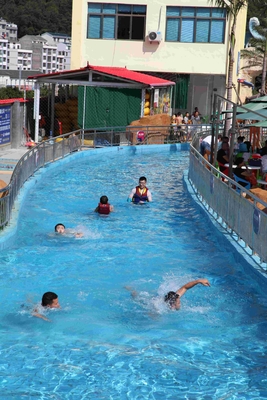 Équipement paresseux de terrain de jeu d'eau de rivière de parc aquatique extérieur drôle