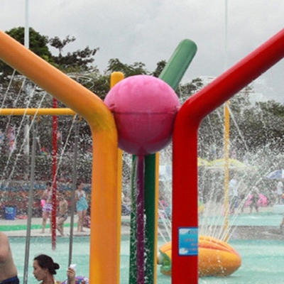 Fontaine d'eau de fibre de verre avec la vue d'acier au carbone galvanisée de l'équipement de parc d'attractions