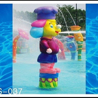 Parc aquatique de jeu d'Aqua de Sprayground de l'eau, équipement de parc de jet formé par bande dessinée de singe