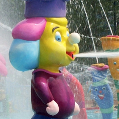 Parc aquatique de jeu d'Aqua de Sprayground de l'eau, équipement de parc de jet formé par bande dessinée de singe