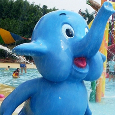 Parc aquatique de jeu d'Aqua de Sprayground de l'eau, équipement de parc de jet formé par bande dessinée de singe