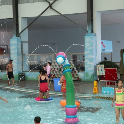 Jeu adapté aux besoins du client d'Aqua d'équipement de parc d'Aqua, fibre de verre, icône de jet de tournesol de PVC pour le parc aquatique
